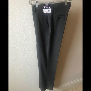 NWT Boys Chaps Dress Slacks Gray Size 18